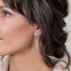 Brass triangle earrings - Afbeelding 3