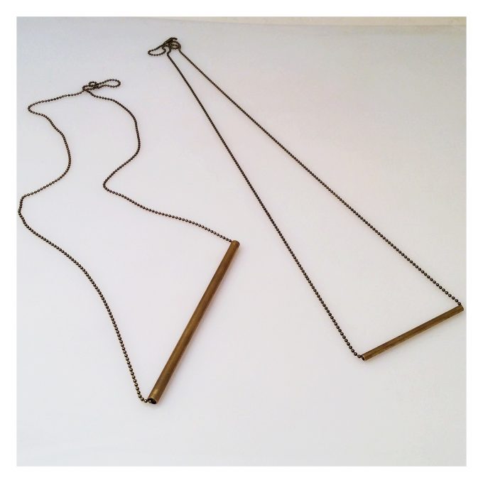 Golden Glow Small Bar Necklace