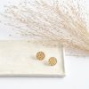 Brass hammered coin studs