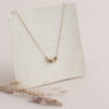 Brass beads & quartz necklace