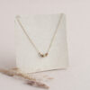 Brass beads & quartz necklace - Afbeelding 4