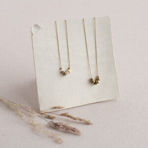 Brass beads & quartz necklace - Afbeelding 7