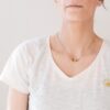 Brass beads & quartz necklace - Afbeelding 8
