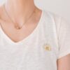 Brass beads & quartz necklace - Afbeelding 3