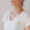 Brass beads & quartz necklace - Afbeelding 5