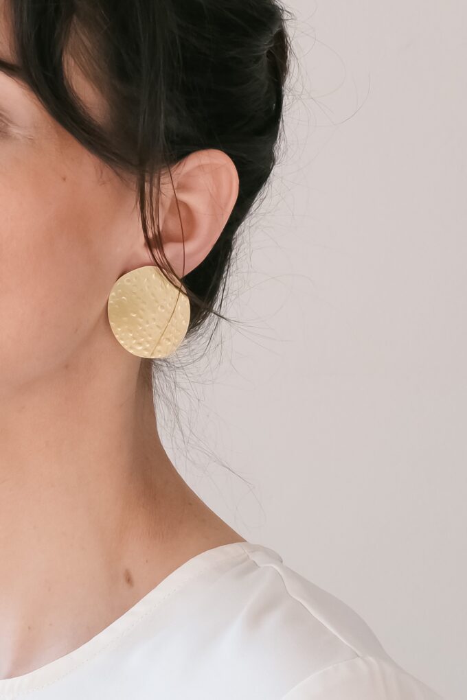 Big hammered rounded studs - Afbeelding 2