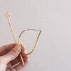 Brass hair barette - Hammered oval - Afbeelding 6