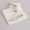 Brass hair barette - Hammered oval - Afbeelding 2