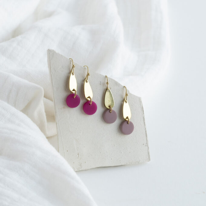 Tiny dot & droplet earrings - Tinted Essentials