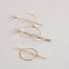 Brass hair barette - Hammered round - Afbeelding 4