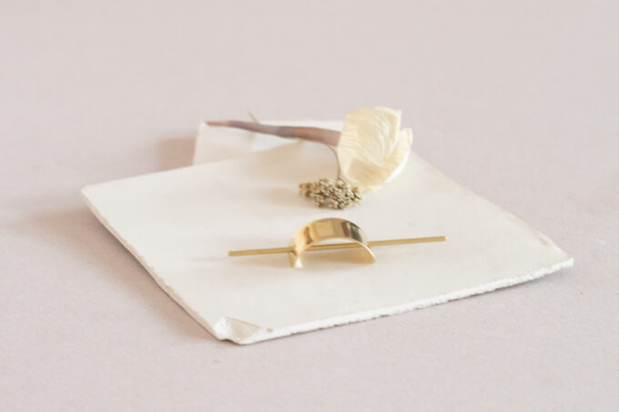 Brass ponytail cover - small