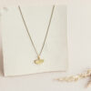 Quarter moon long necklace mix&glow