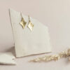 Hammered brass diamond dangles