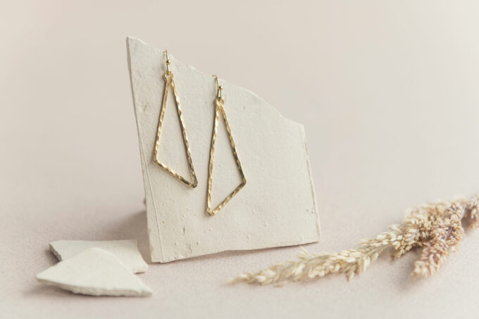 The hammered Aztec dangles