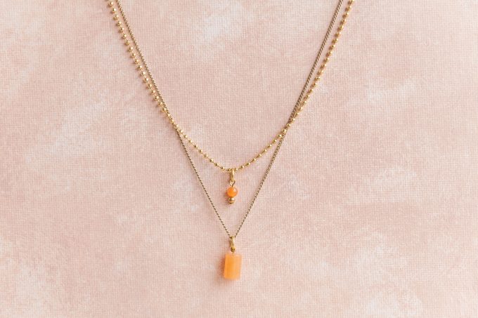 Carnelian gemstones - Losse bedeltjes set - Afbeelding 3