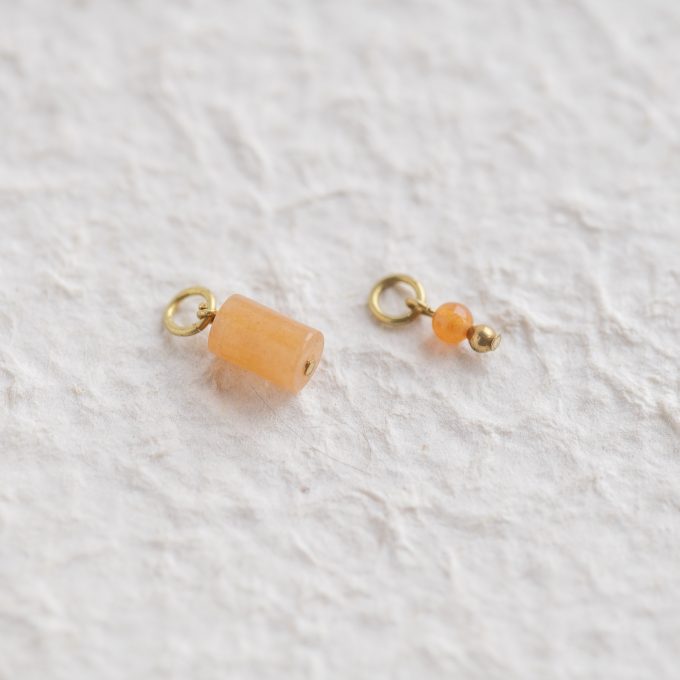 Carnelian gemstones - Losse bedeltjes set