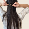Brass hair barette - Hammered ellips mini - Afbeelding 11