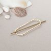 Brass hair barette - Hammered ellips mini - Afbeelding 10