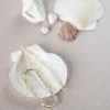 Brass hair barette - Hammered ellips mini - Afbeelding 12