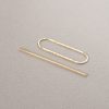 Brass hair barette - Hammered ellips mini - Afbeelding 8