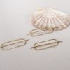 Brass hair barette - Hammered ellips mini - Afbeelding 16