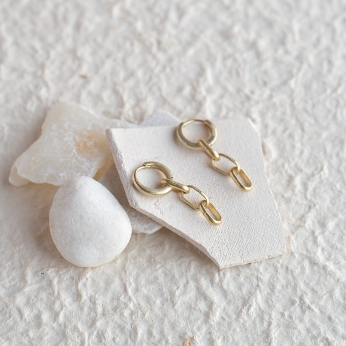linked charm hoops - Afbeelding 3