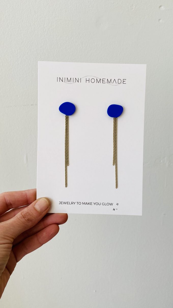Organic: stud & chain BLUE